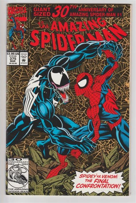 Amazing Spider Man 375 1993 Marvel Spiderman Vs Venom Etsy