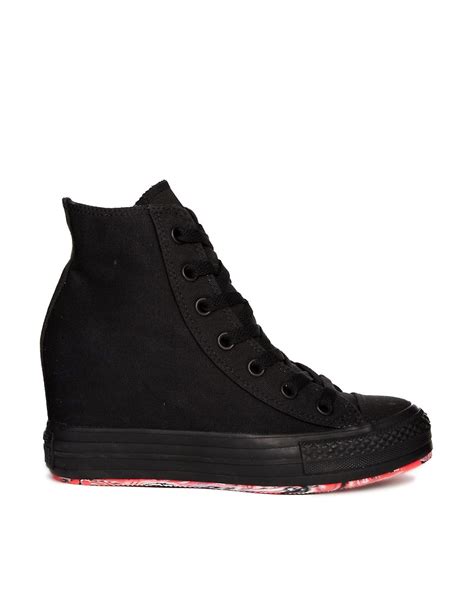 Converse Converse Chuck Taylor All Star Wedge Black Trainers At Asos