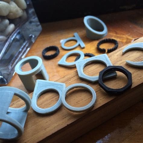 3D Printed Geometric Rings by 3DBrooklyn | Pinshape