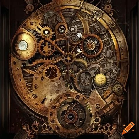 Steampunk Artwork Of The Clockwork Cosmos On Craiyon