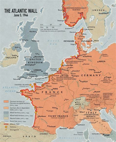 The Atlantic Wall 1944 Vivid Maps