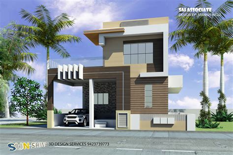 2 Bhk Home Design Single Floor With Staircase Tower Duplex House