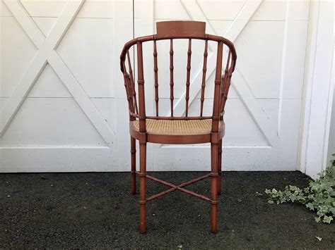 They are made of a combination of cotton, bamboo and jute rope, which are all environmentally safe. Baker Furniture Faux Bamboo and Cane Seat Armchair • The ...