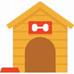 Dog Kennel Doghouse Cartoon Clipart Icon Icons