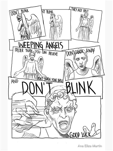 Weeping Angel Comic Poster By Anaelisch Redbubble