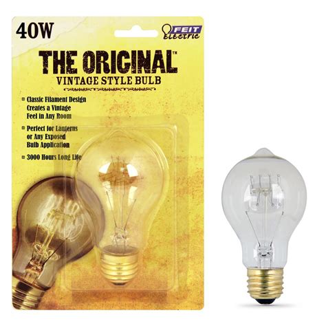 Feit Electric 40w Equivalent At19 Dimmable Incandescent Amber Glass