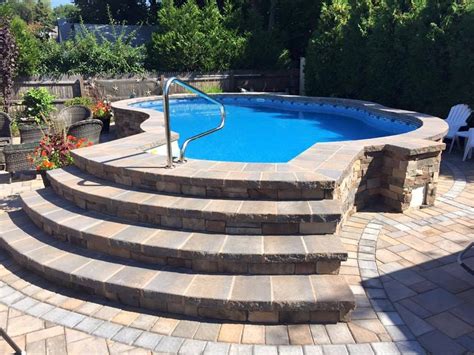 Above Ground Surround Backyard Pool Landscaping Swimming Pools
