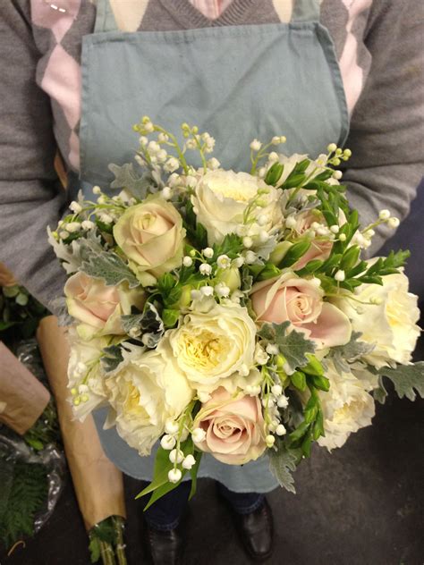 A Mix Of David Austin Roses Sweet Avalanche Roses Fressia And Lily Of