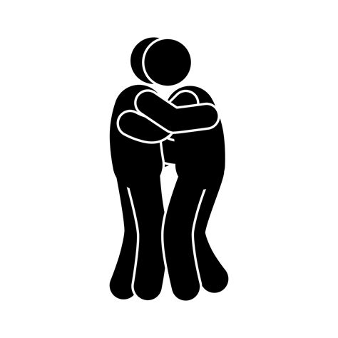 Hug Silhouette Vector Art Icons And Graphics For Free Download
