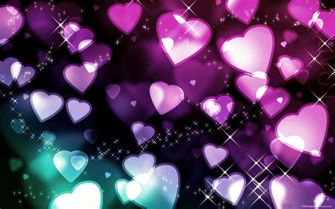 Purple Hearts Background Images