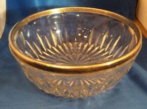Vtg Lead Crystal Leaded Glass Bowl With Silverplate Silver Plated Rim