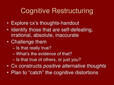 Ppt Cognitive Behavioral Approaches Powerpoint Presentation Free