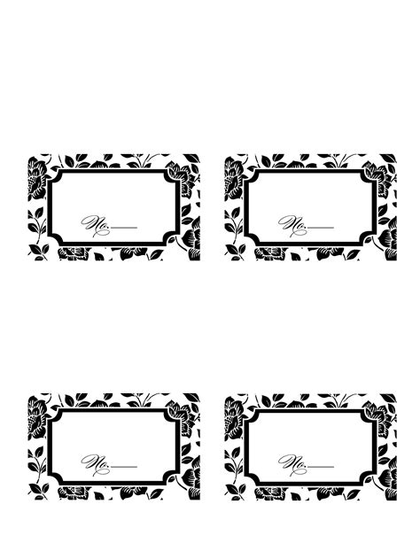 Printable Table Place Cards Template Printable Templates Free