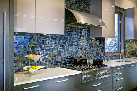 Full Quartz Backsplash Kitchen Contemporary With Mosaic Tile Square
