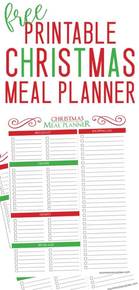 Soul food is an ethnic cuisine traditionally prepared and eaten by african americans, originating in the southern united states. Free Printable Christmas Menu Planner | Holiday meal ...