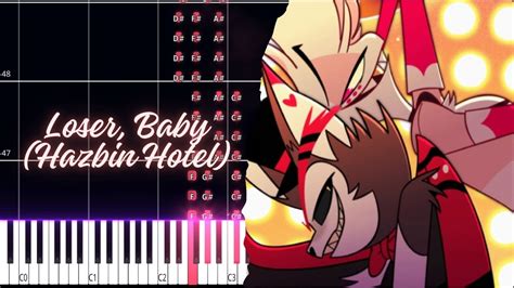 Loser Baby Hazbin Hotel PIANO TUTORIAL SHEET MIDI IN THE