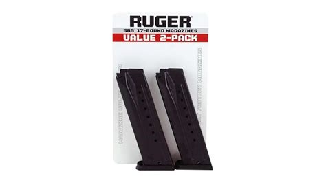 Ruger 90449 Replacement Magazine 2 Pack Sr9sr9c 9mm 17rd Black Ruger