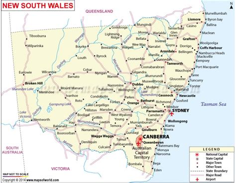Buy Printed New South Wales Map