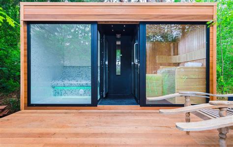 Person Outdoor Sauna Steam Room And Outdoor Shower Steam Room Shower