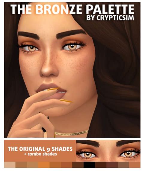 The Kyshadow Bronze Palette Sims 4 Cc Makeup Sims 4 Gameplay Sims 4