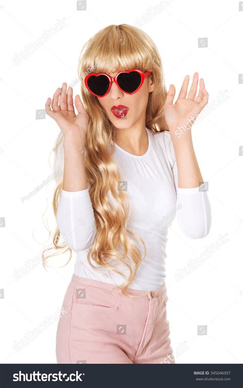Sexy Beautiful Blonde Woman Sunglasses Stock Photo 345046097 Shutterstock