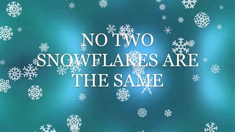 Poemmusic No Two Snowflakes Are The Same By Skc Youtube