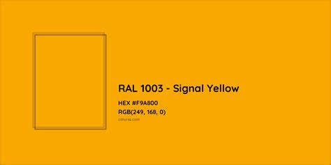About Ral 1003 Signal Yellow Color Color Codes Similar Colors And