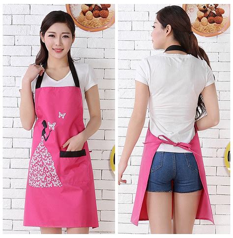 Waterproof Aprons For Women Kitchen Aprons With Pocket Durable Womens Waterproof Apron Antioil