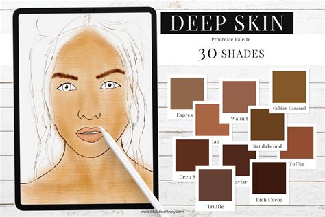 Procreate Color Palette Deep Skin Tones Procreate Design Designinte