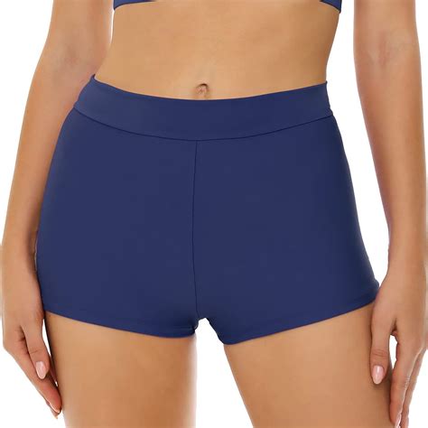 Voss Women Swim Shorts High Waisted Bathing Suit Bottoms Tummy Control