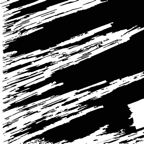 Brush Strokes Vector Seamless Pattern Black Paint Freehand Scribbles