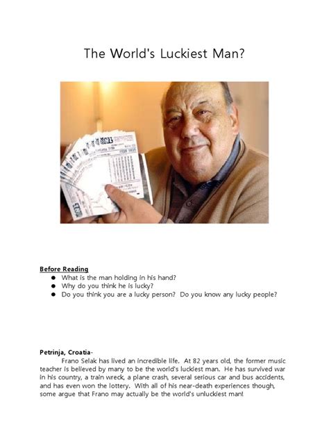 Finished Story The Worlds Luckiest Man Pdf