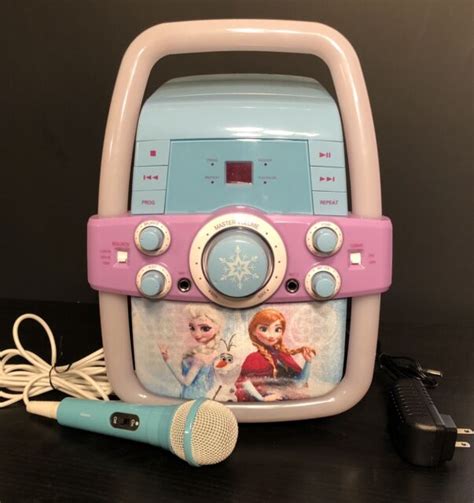 Disney Frozen Flashing Lights Karaoke Machine Cd Player Ebay