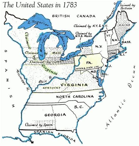 Map Of North America 1783 Europe Mountains Map