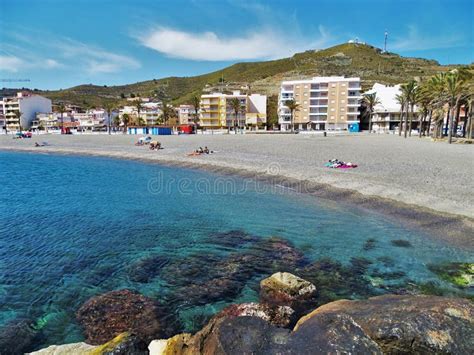 Beach Of Torrenueva En Motril Granada Andalusia Spain Stock Photo