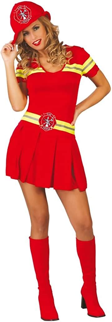 Ladies Sexy Red Firefighter Fireman Firewoman Hen Do Emergency Services