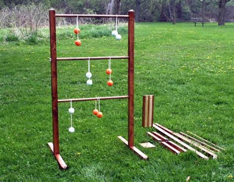 Ladder Ball Game Set With Tote Wooden Ladderball Game Ladder Golf