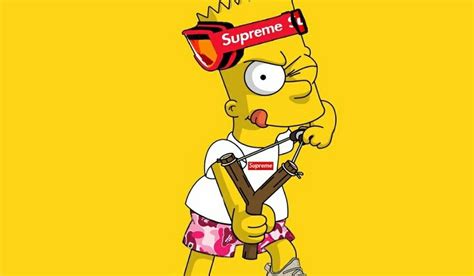 Logo Supreme Bart Simpson Coloring Pages