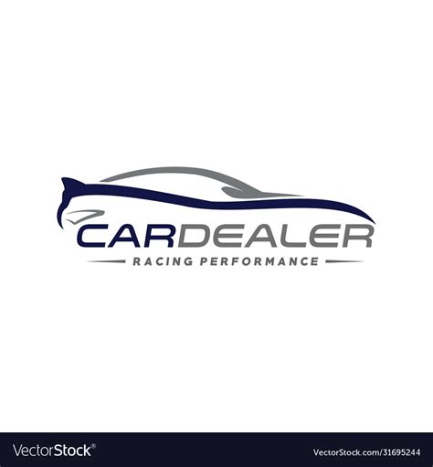 Automotive Car Showroom Car Dealer Logo Royalty Free Vector