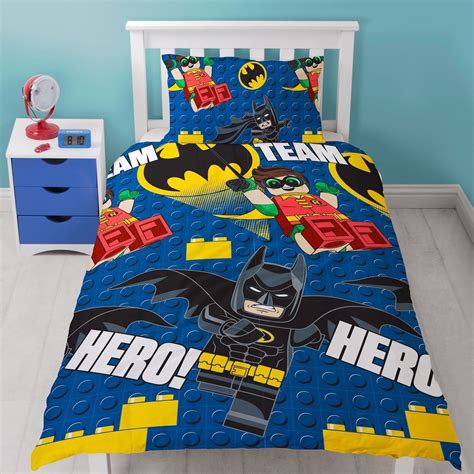 Lego Batman Hero Single Duvet Quilt Cover Set Boys Kids Childrens