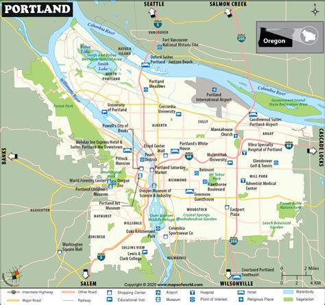 Portland Map, Portland Oregon Map, Map of Portland Oregon ...