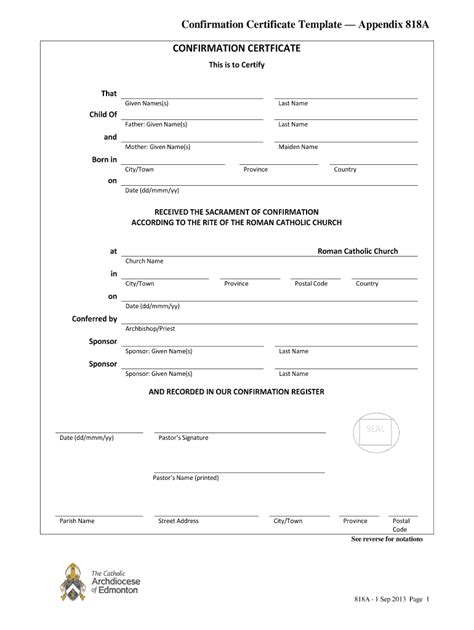 Confirmation Certificate Online Fill Out And Sign Online Dochub