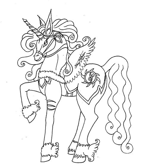 Princess Unicorn Coloring Page Print Coloring Pages