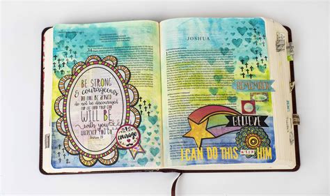 Bible Art Journaling Basic Step By Steps With Gesso Stamps And Ink
