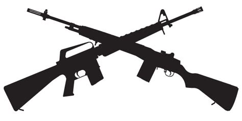 Free Crossed Guns Silhouette Download Free Crossed Guns Silhouette Png