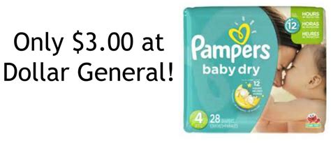 Dollar General Pampers Baby Dry Diapers 300 Frugal