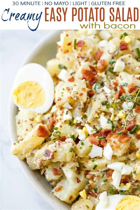 Creamy Easy Potato Salad With Bacon The Best Potato Salad Recipe