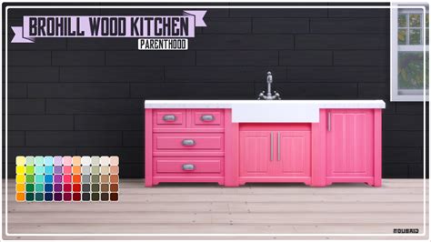 Moushie Brohill Wood Kitchen You Need To Have Sims 4 Kitchen