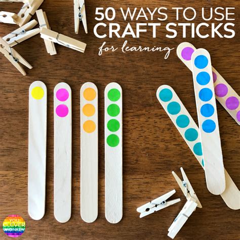 50 Of The Best Ways To Use Crafts Sticks For Learning You Clever Monkey