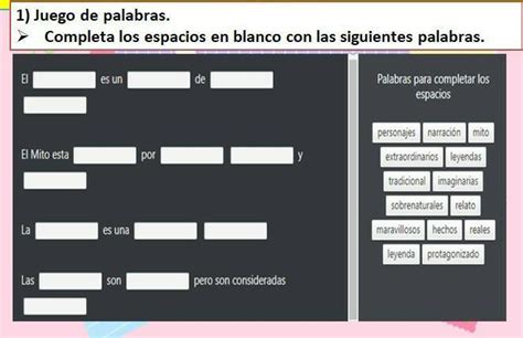 Completa Los Espacios En Blanco Con Las Siguientes Palabras Brainly Lat